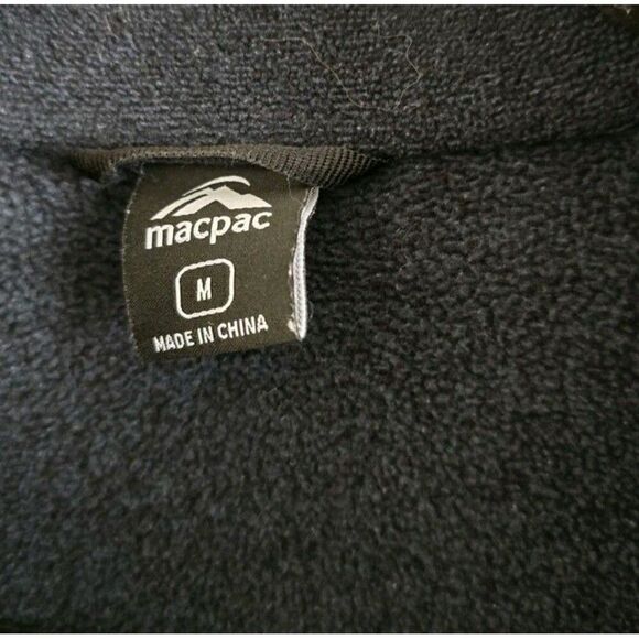 Macpac Jacket mens M Sherpa Fleece long sleeve Winter Black - Picture 2 of 7